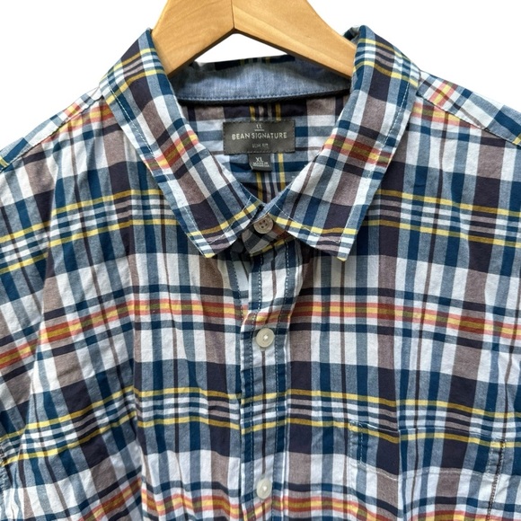L.L. Bean signature slim fit size XLPlaid Men's Shirt Multicolor work Wear - Picture 4 of 9